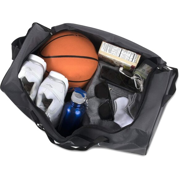 24 Inch Men & Women Grey 1 Lightweight Canvas Duffle Gym Sports Equipment Bags - Picture 2 of 7